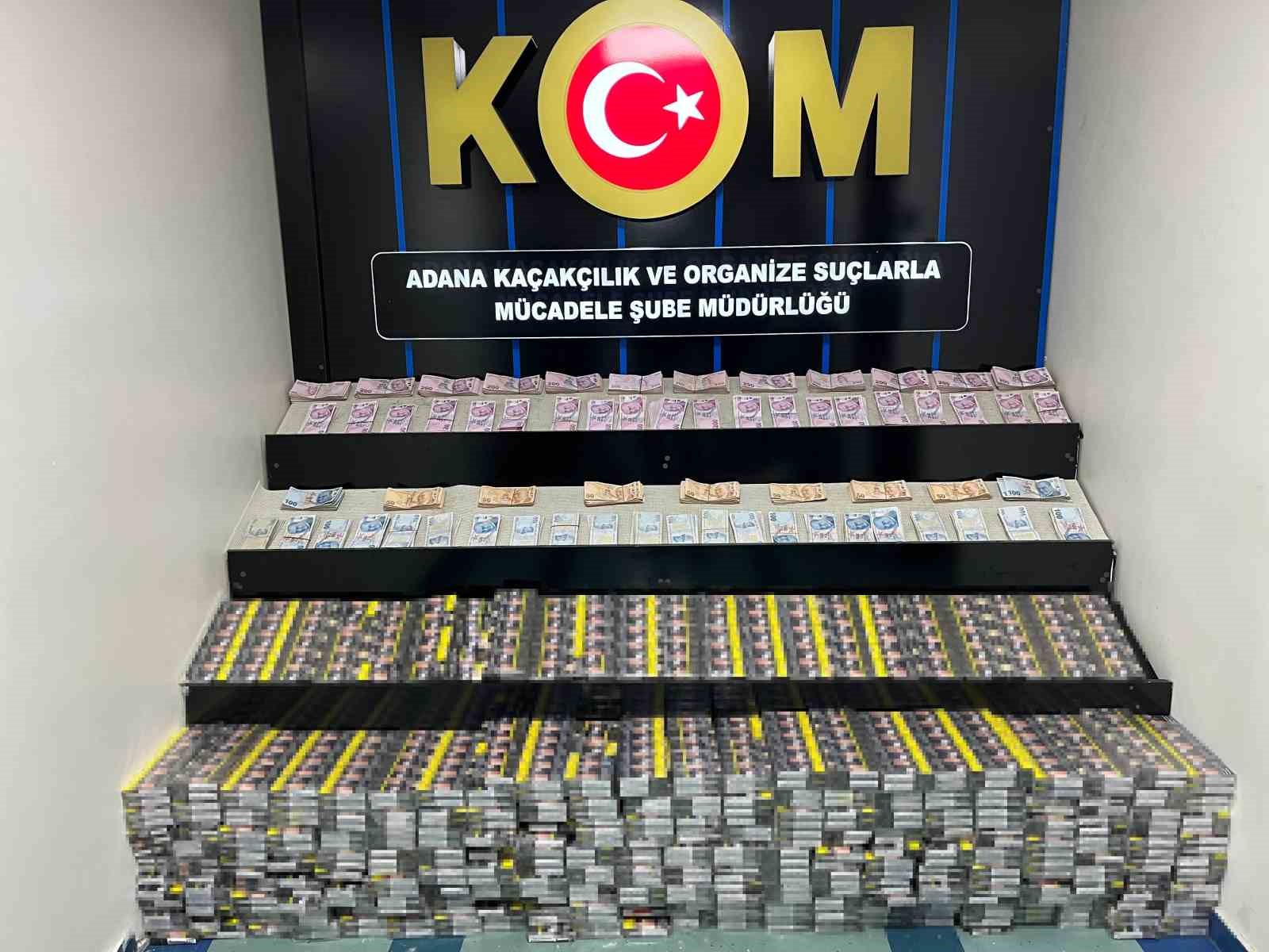 Adanada 7 Bin 335 Paket Kaçak Sigara Ele Geçirildi, 520 Bin Tlye El Konuldu