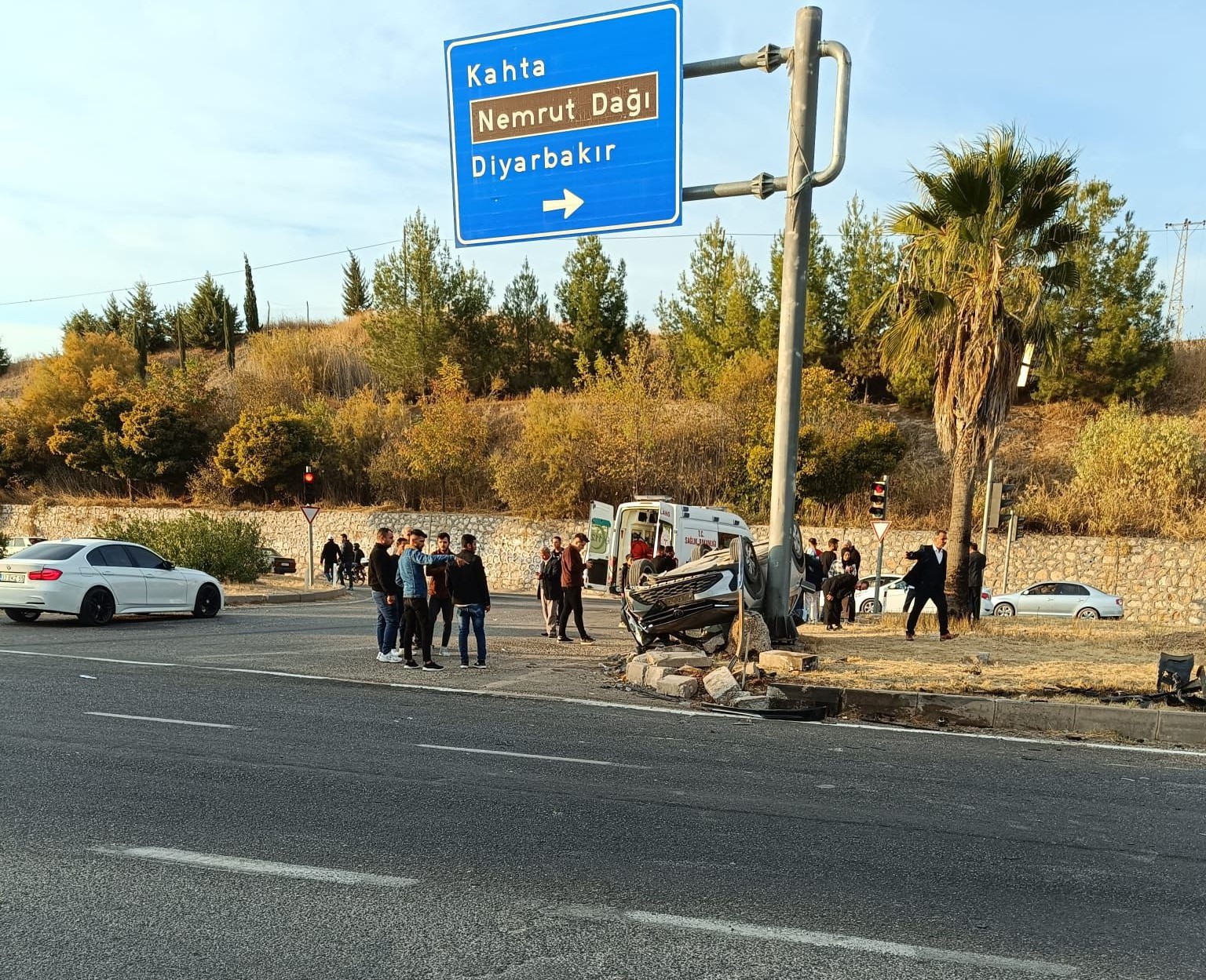 Adıyamanda Otomobiller Çarpıştı: 7 Yaralı