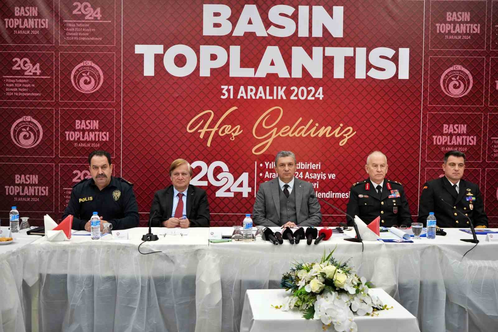 Antalyanın 2024 Yılı Asayiş Karnesi Açıklandı