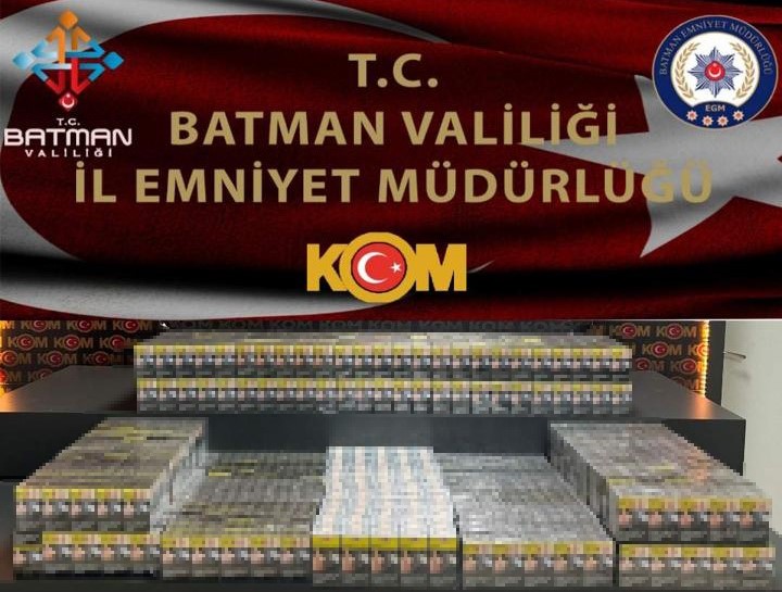 Batmanda Bin 940 Paket Gümrük Kaçağı Sigara Ele Geçirildi