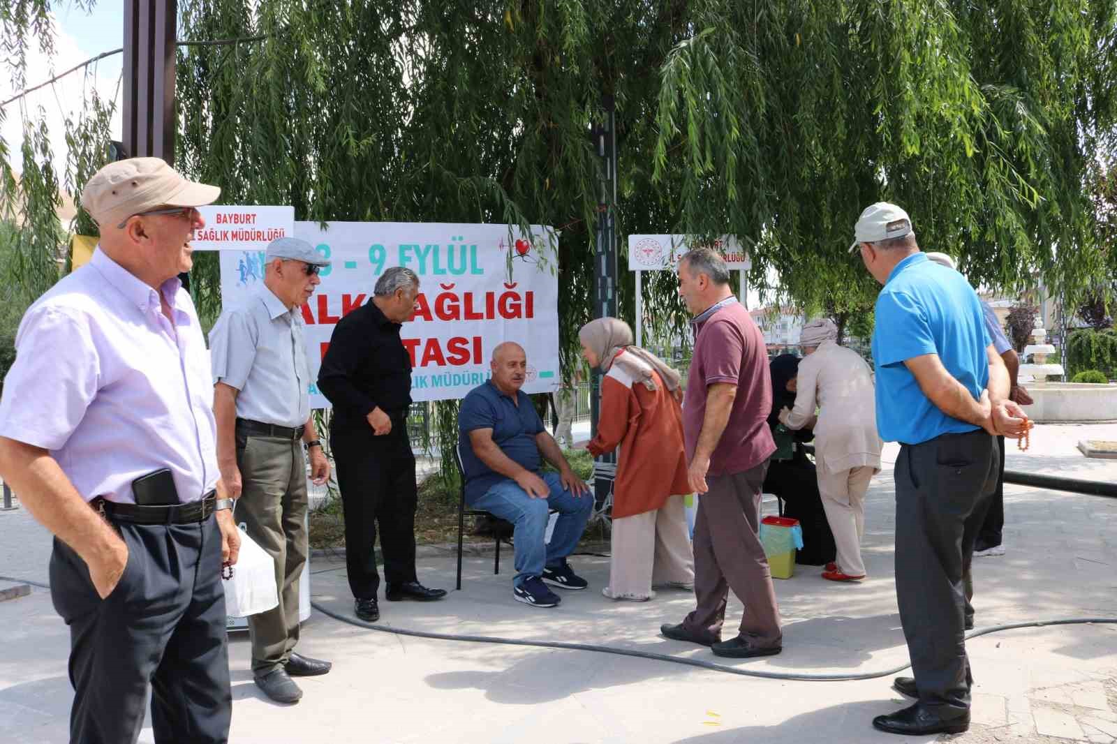 Bayburtta Halk Sağlığı Haftası Etkinlikleri: Vatandaşların Şeker Ve Tansiyon Ölçümleri Yapıldı