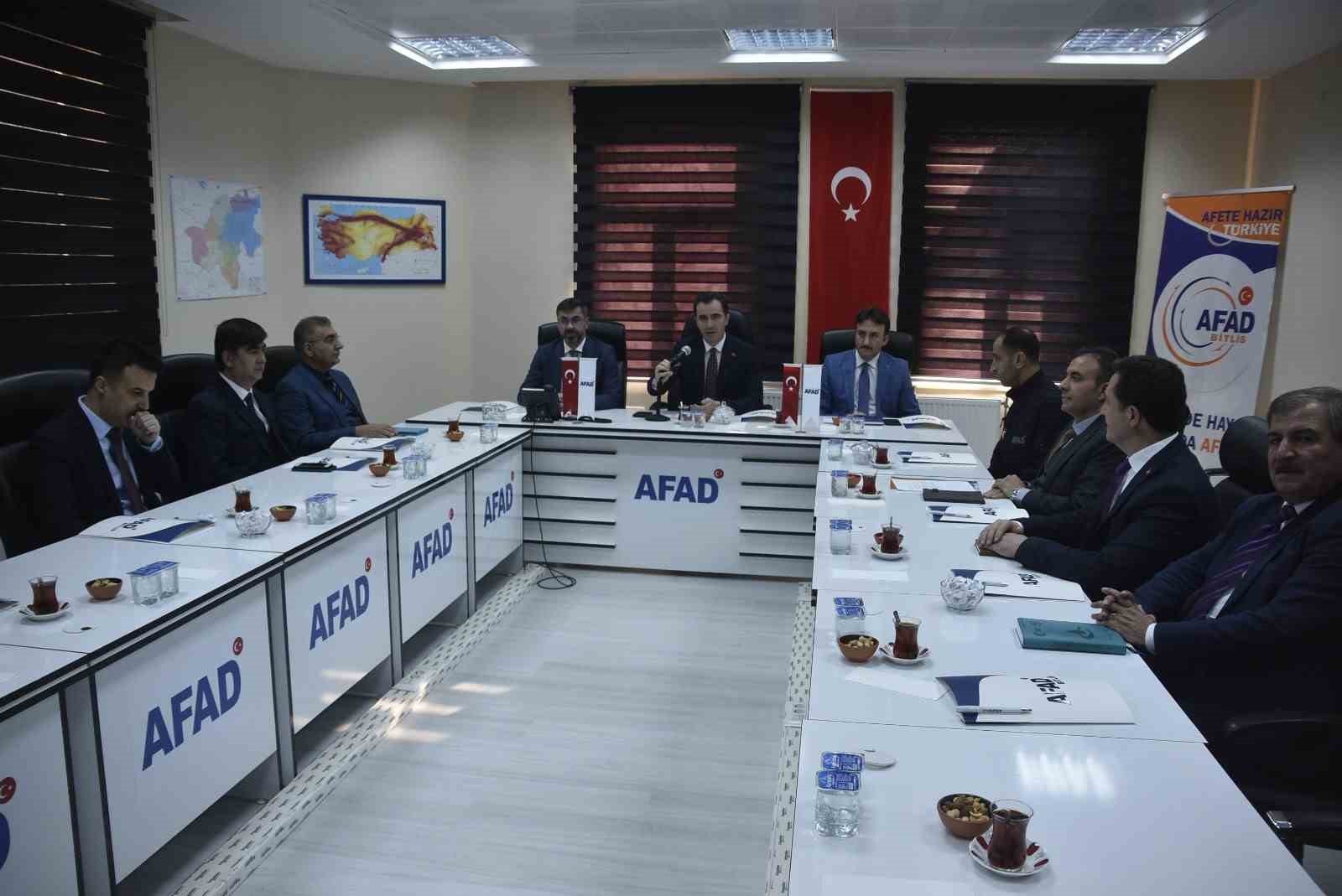 Bitliste ‘İl Afet Risk Azaltma Planı Toplantısı Yapıldı