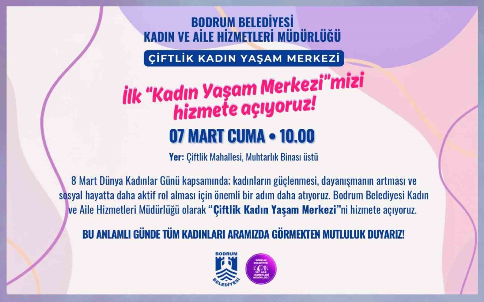 Bodrumda İlk Kadın Yaşam Merkezi Açılıyor