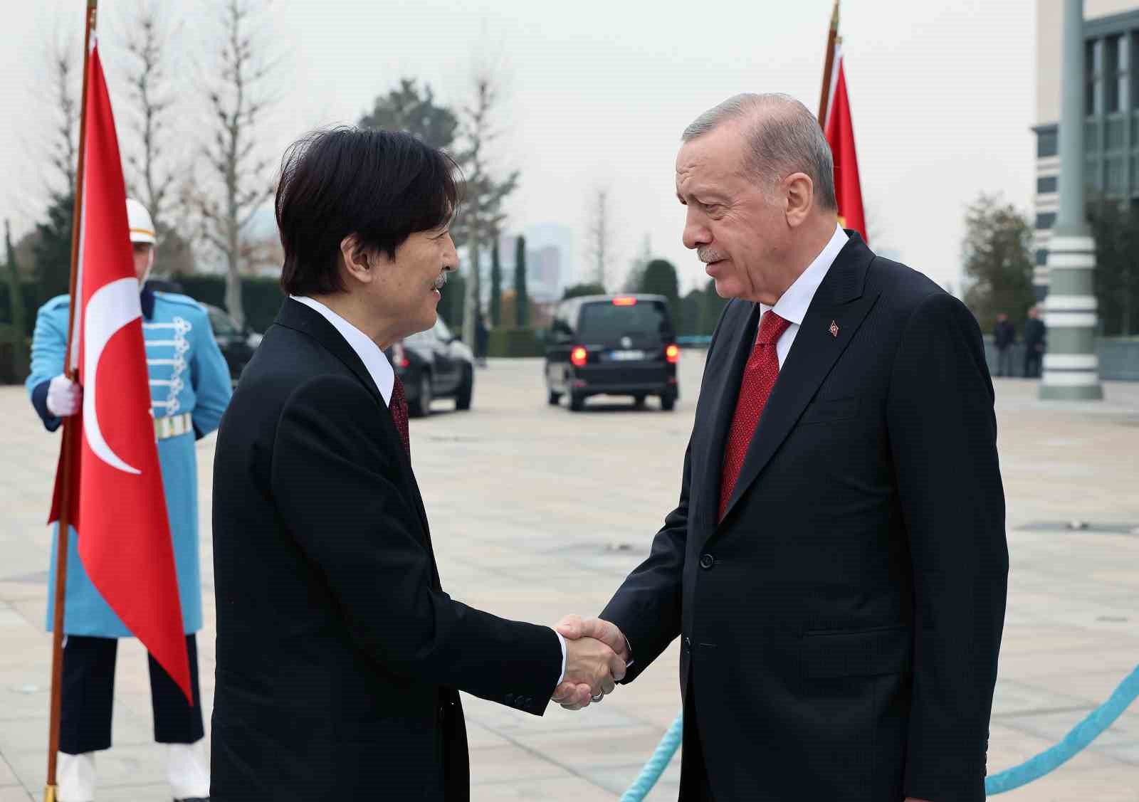 Cumhurbaşkanı Erdoğan, Japonya Veliaht Prensi Fumihitoyu Kabul Etti