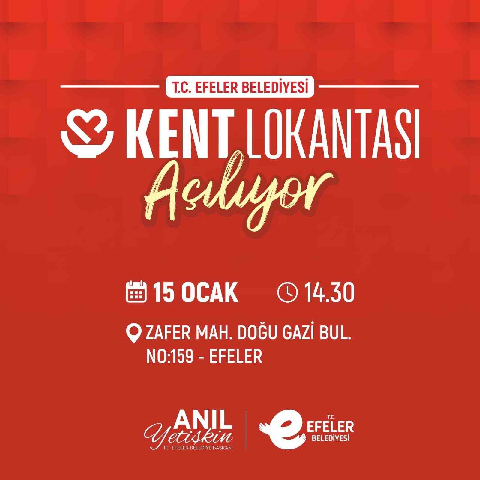 Efeler Kent Lokantası Açılış İçin Gün Sayıyor