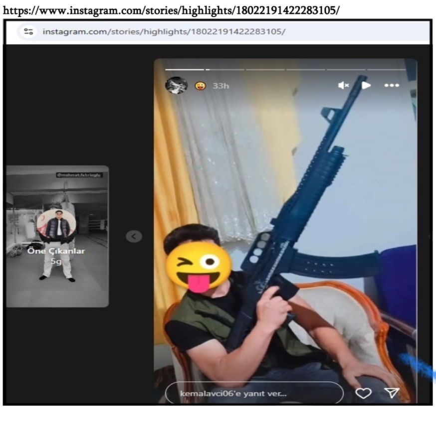 Instagramda Silahlı Fotoğraf Paylaşan Şüpheli Tutuklandı