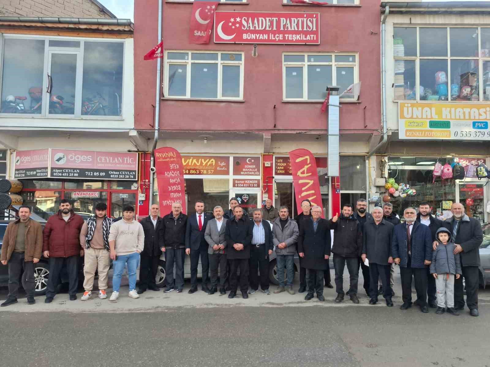 Saadet Partisi Bünyan İlçesinde Mehmet Sarıçiçek Güven Tazeledi