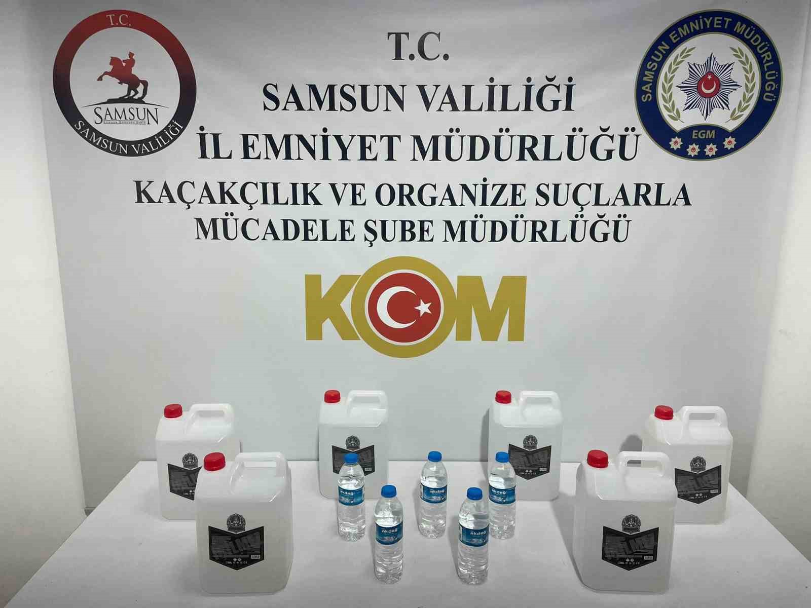 Samsunda Etil Alkol Ve Sahte İçki Ele Geçirildi