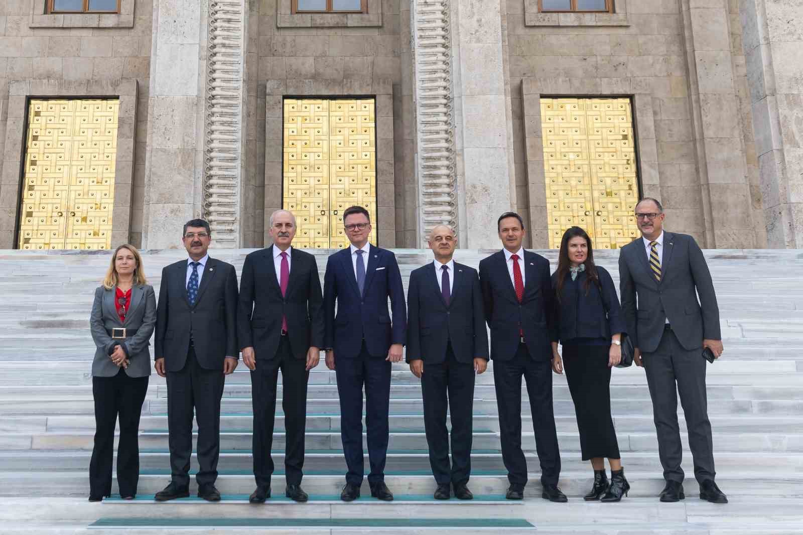 Tbmm Başkanı Kurtulmuş, Polonya Meclis Başkanı Holownia İle Bir Araya Geldi