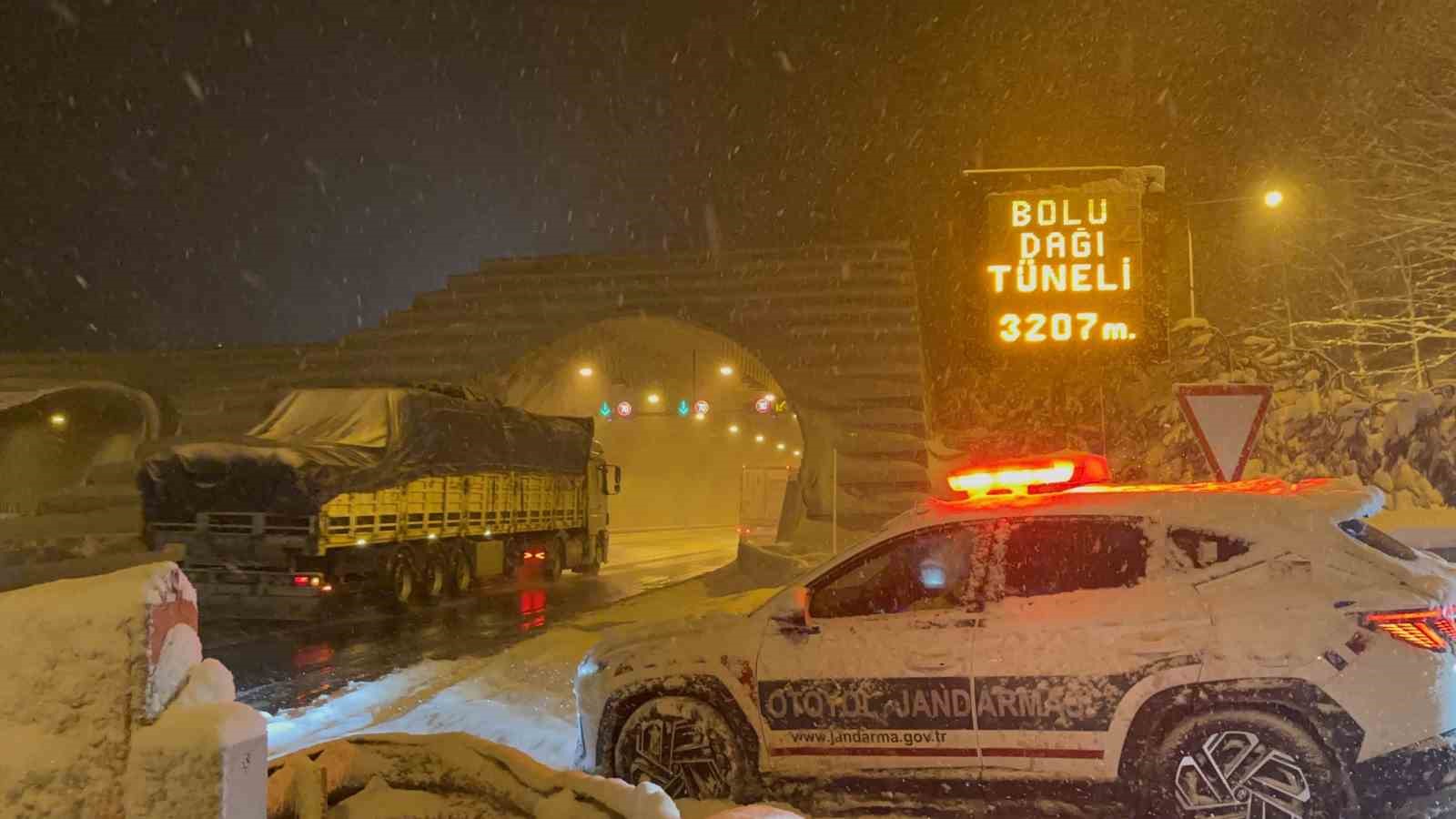 Temin Bolu Dağı Tüneli Geçişinde Kar Etkisini Azalttı