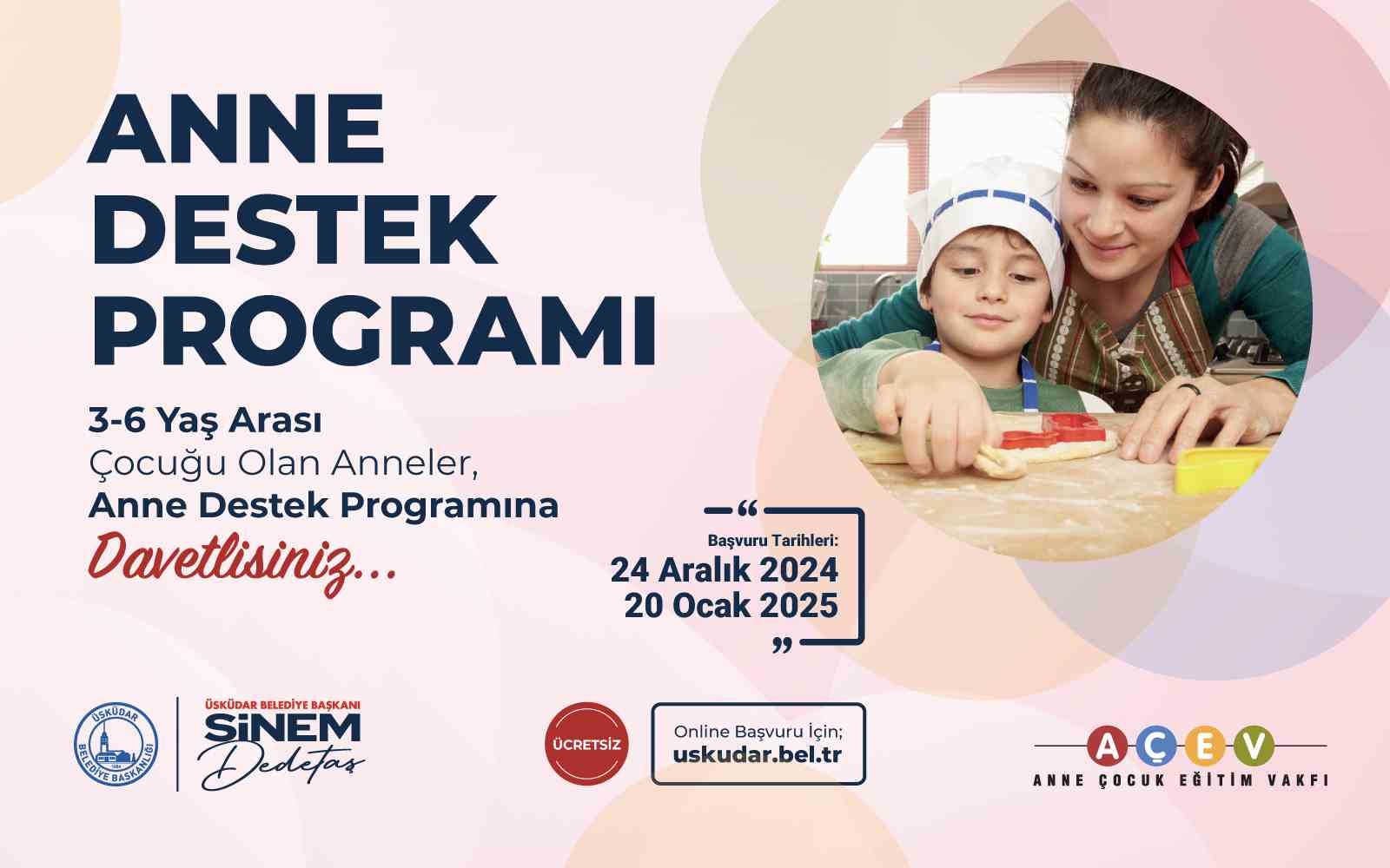 Üsküdarda Anne Destek Programı Başlıyor