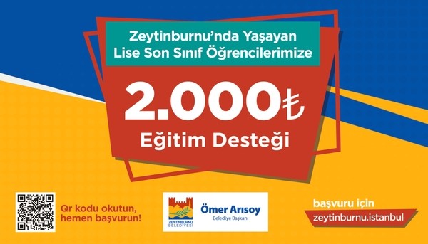 Zeytinburnu Belediyesinden Lise Öğrencilerine 2 Bin Tl Eğitim Desteği